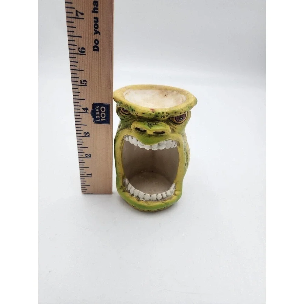 Wide Mouth Angry Man Candle Holder Candle Melting 2001 J D Dollen